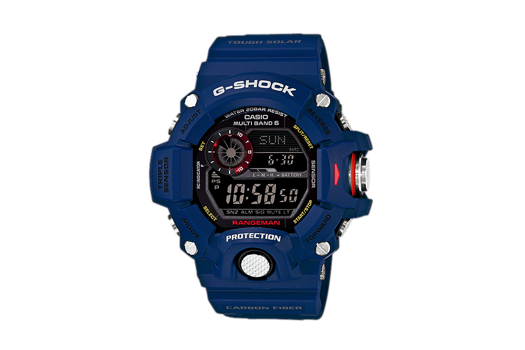 g shock watches navy blue