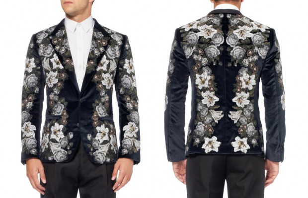 Dolce and Gabanna Slim-Fit Embroidered Blazer :: FOOYOH ENTERTAINMENT